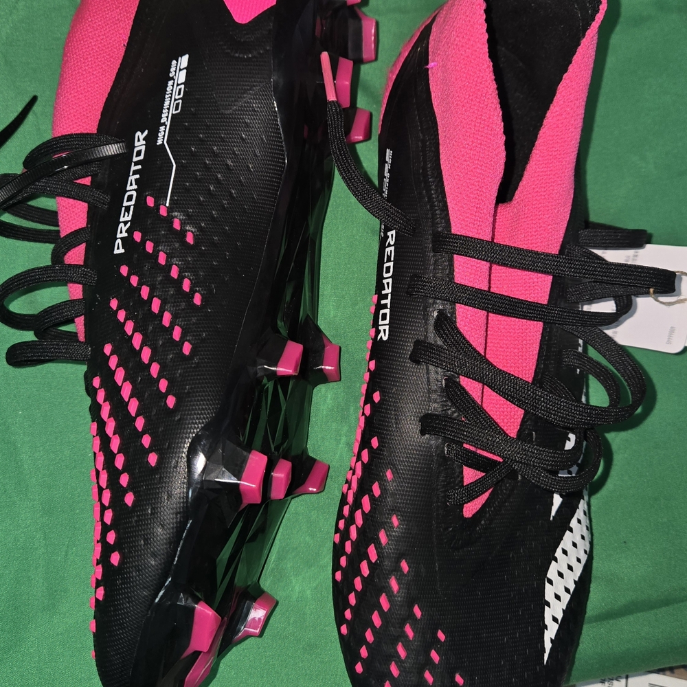 adidas Predator Men’s Soccer Cleats - Black & Hot Pink